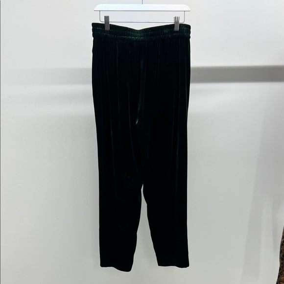 Sandro Dark Green Velvet Joggers - Picture 6 of 7